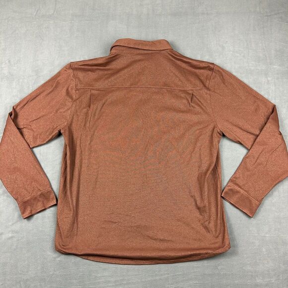 VRST Shirt Mens XL Button Down Earth Brown Heather Anti-Odor Stretch NWT - Picture 8 of 10